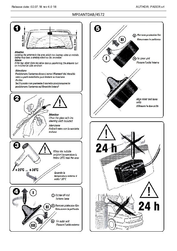 Paser MP0ANTDAB4572 Antenna DAB/DAB+ Esterna