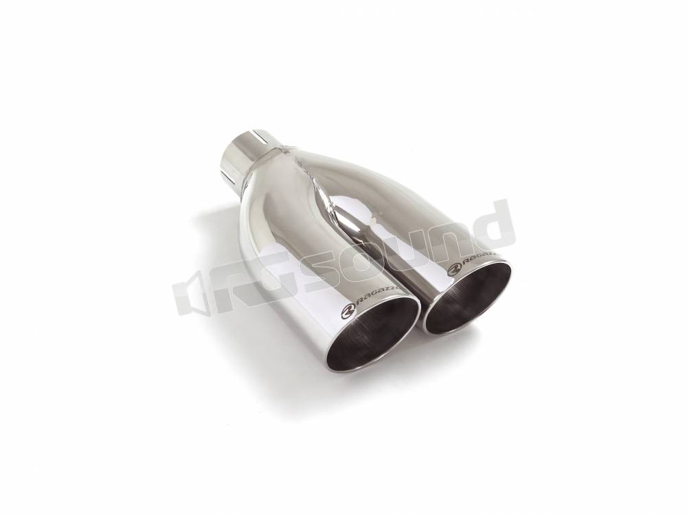 Universale 9731 2X Terminale di scarico per auto Terminale Silenziatore sportivo Acciaio inossidabile Cromo 50mm