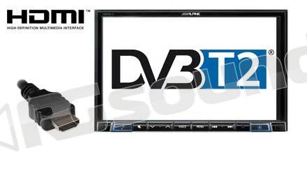 Alpine - TUE-T220DV Receptor de TV digital (DVB-T2) con salida