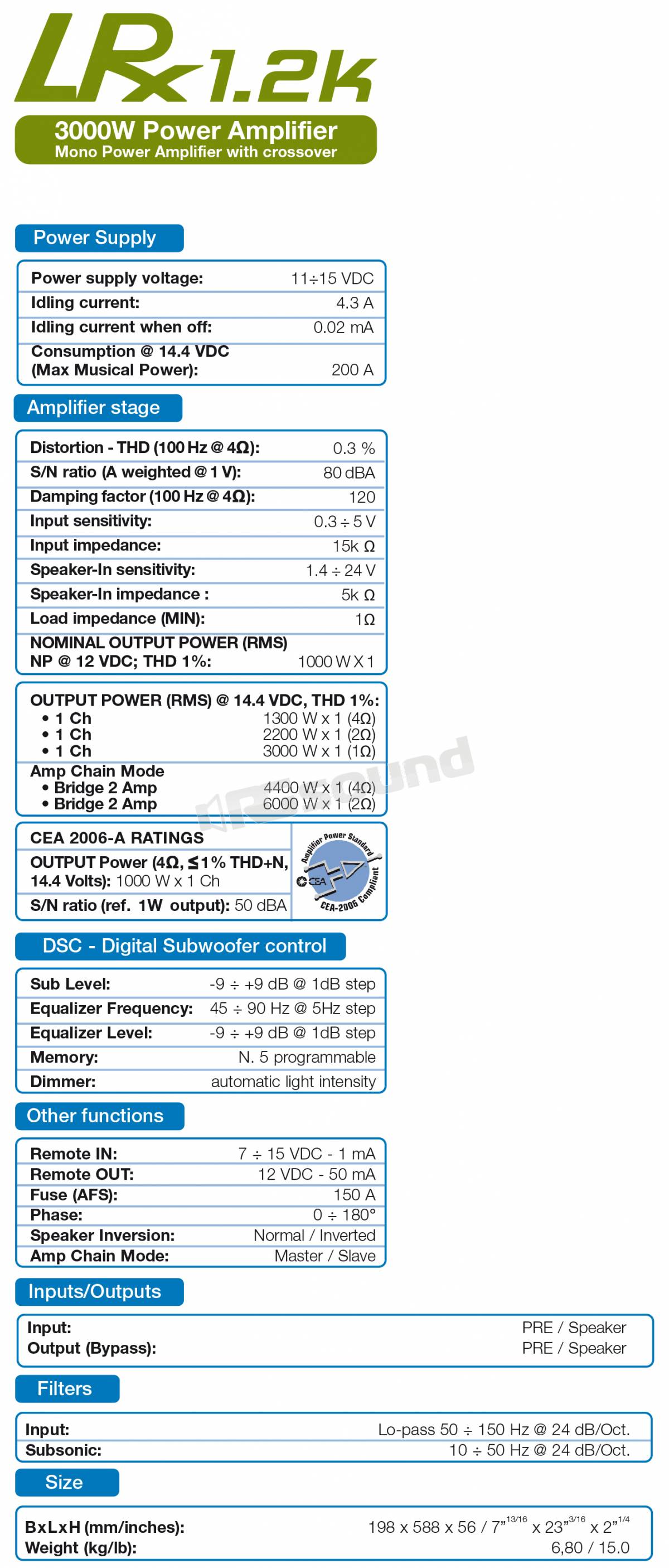 Audison LRx 1.2k