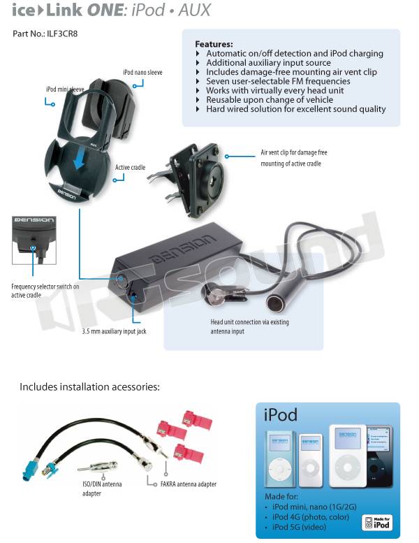 Dension 7137242 - Ice Link ONE - interfaccia iPod con modulatore FM