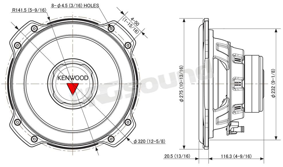 Kenwood KFC-PS2516W