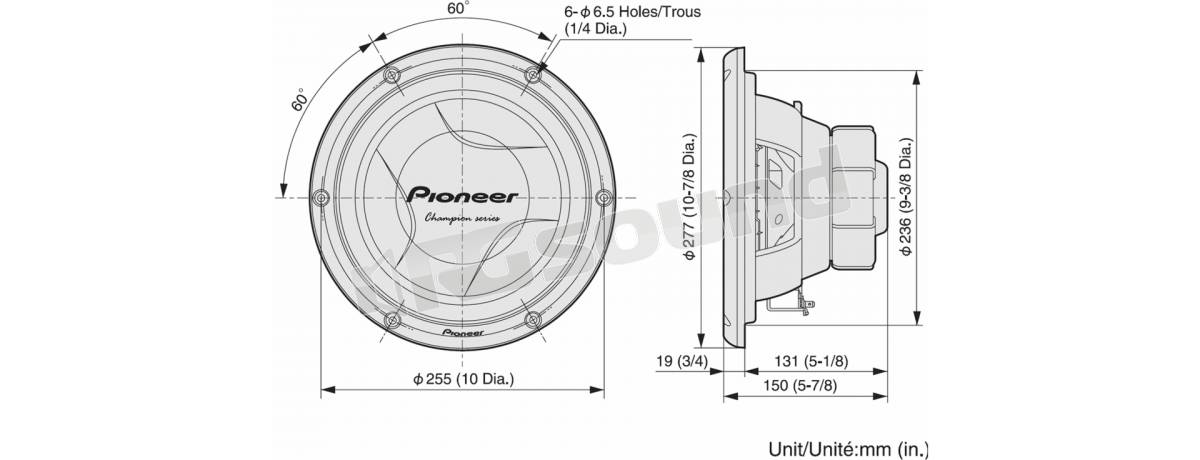 Pioneer TS-W258F