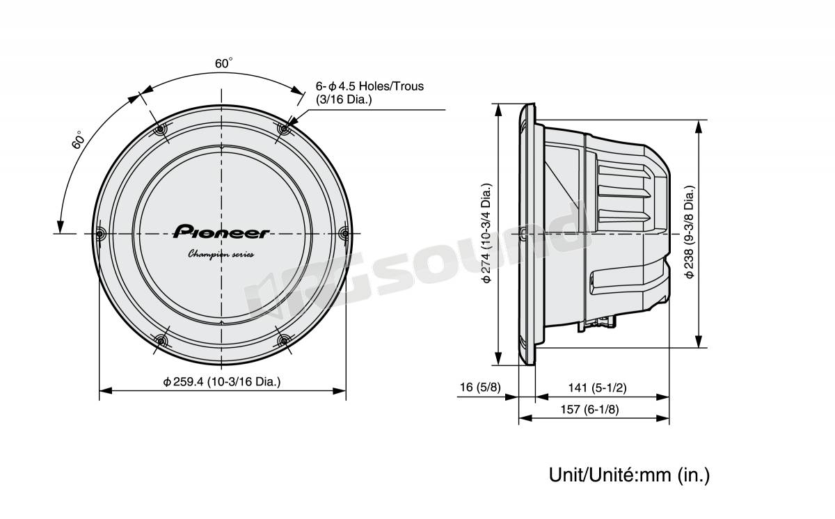 Pioneer TS-W259D4