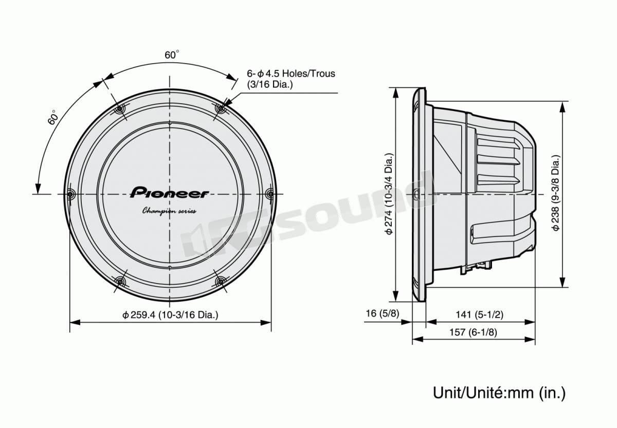 Pioneer TS-W259S4