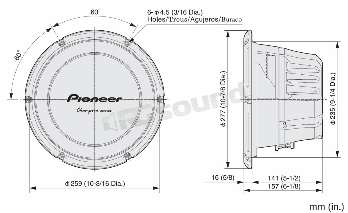 Pioneer TS-W260D4