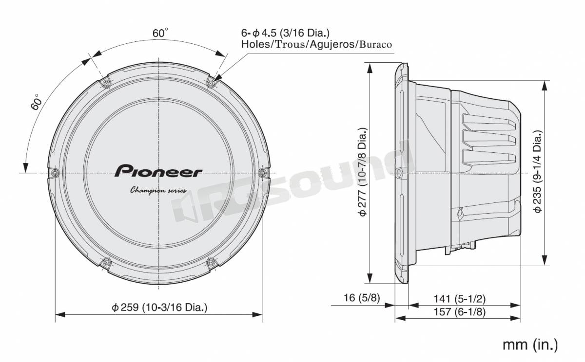 Pioneer TS-W260S4