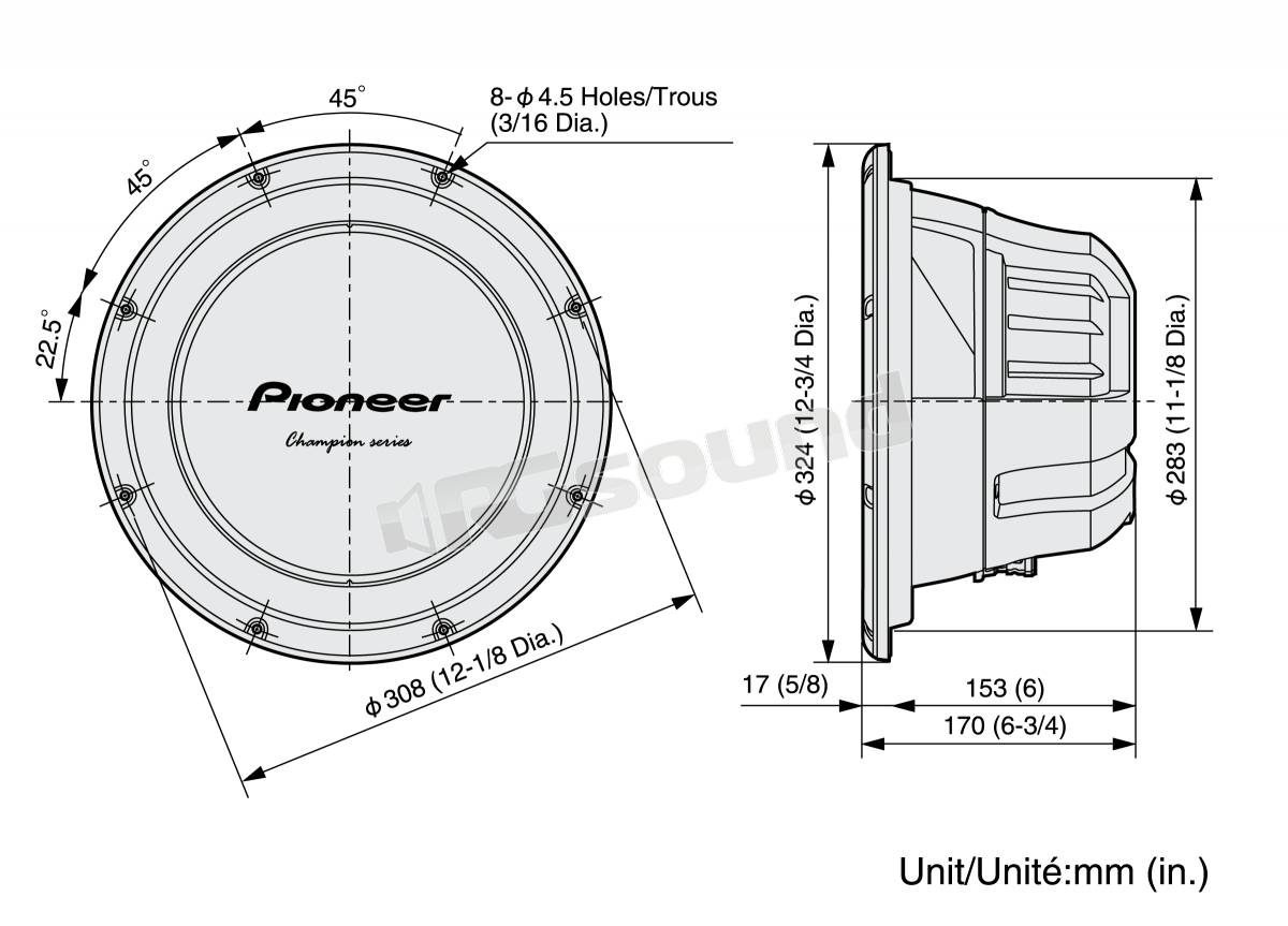 Pioneer TS-W309D4