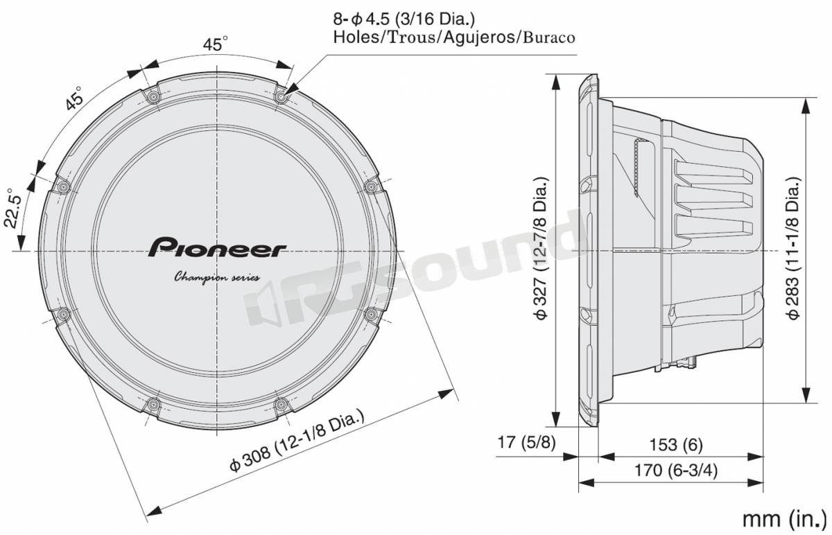 Pioneer TS-W310D4