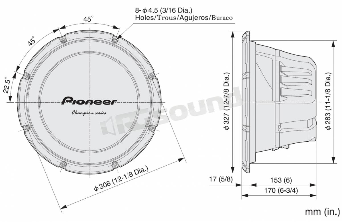 Pioneer TS-W310S4