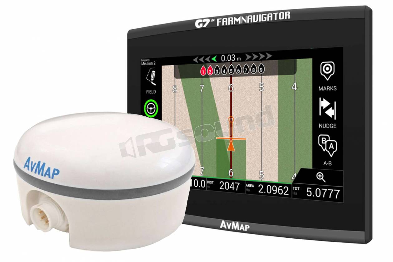 AV Map G7 Plus Farmnavigator + Turtle PRO2 GNSS receiver