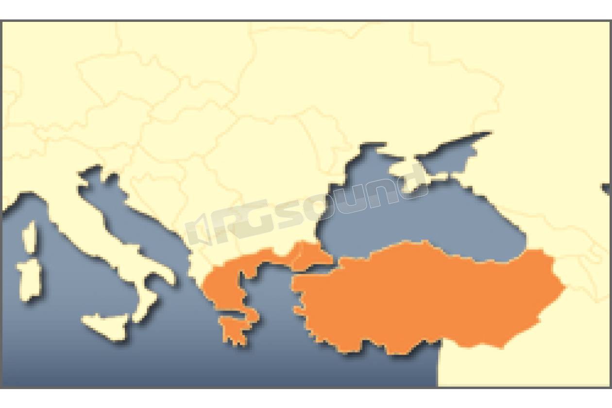 AV Map Mappa Grecia e Turchia per Geosat 6, Geosat 5, Geosat 4/2C e Geosat 2, Motivo