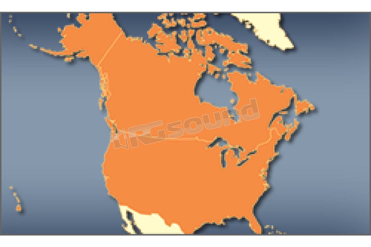 AV Map Mappa U.S.A. e Canada per geosat 6, geosat 5, geosat 4/2C, geosat 2, motivo