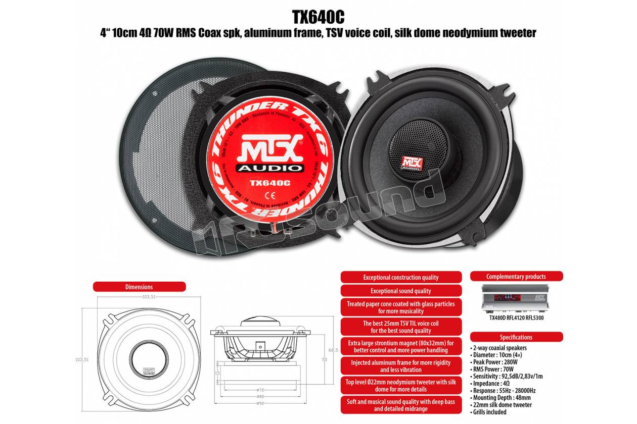 MTX audio TX6 40C