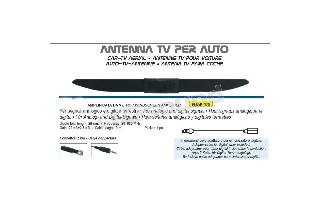 RG Sound ant TV 23 dB micro per analogico e DVB