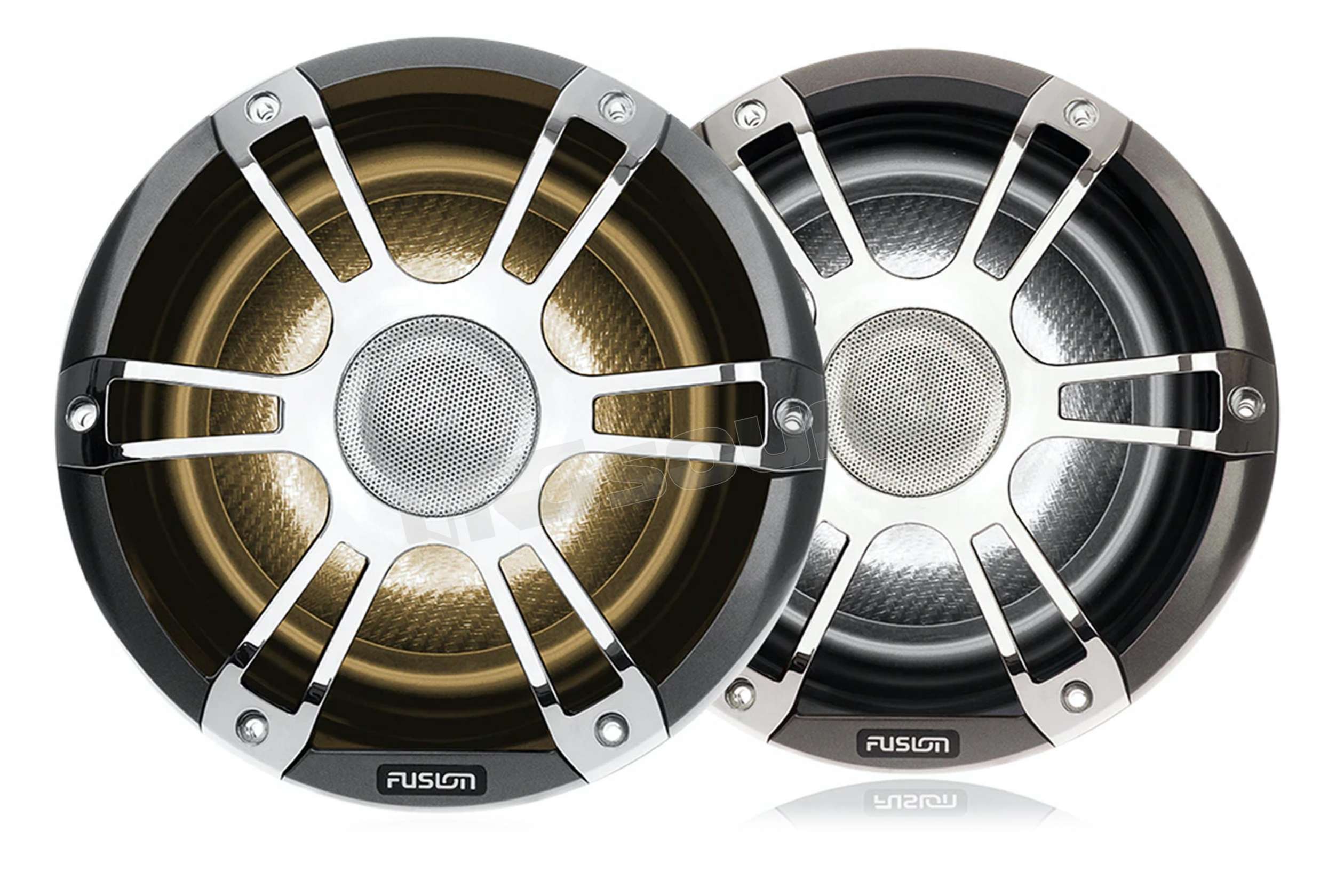 Altoparlanti Coassiali Marini Fusion Signature Series 3i – 22.4cm, 330W, CRGBW, Impermeabili IP65 (Bianco)