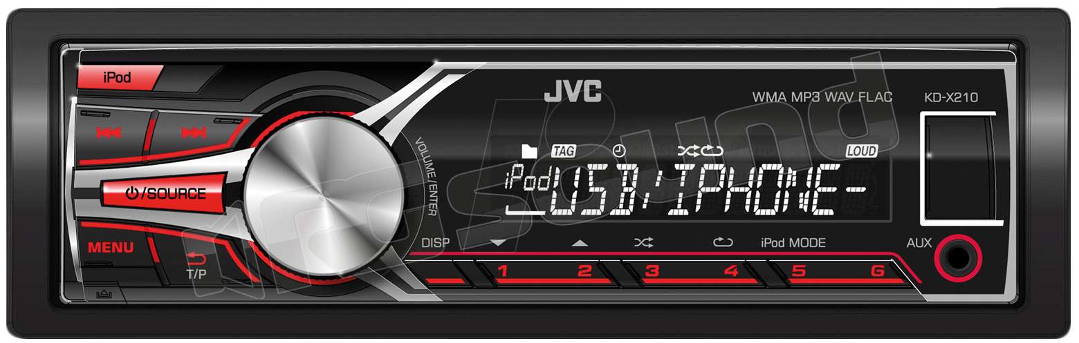 JVC KD-X210E Autoradio USB / Aux / FLAC