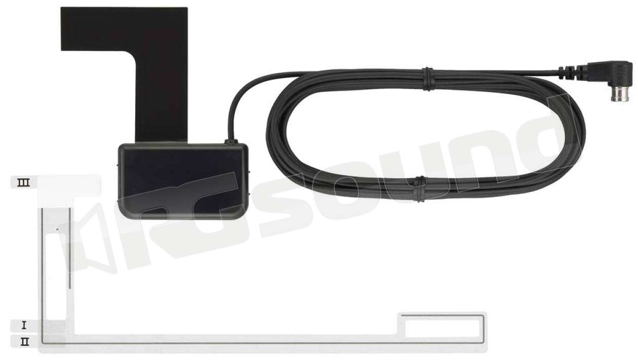 Kenwood CX-DAB1 Antenna Interna In Vetro Per Radio DAB/DAB+ – Con Amplificatore Integrato, Connettore SMB, Per Auto