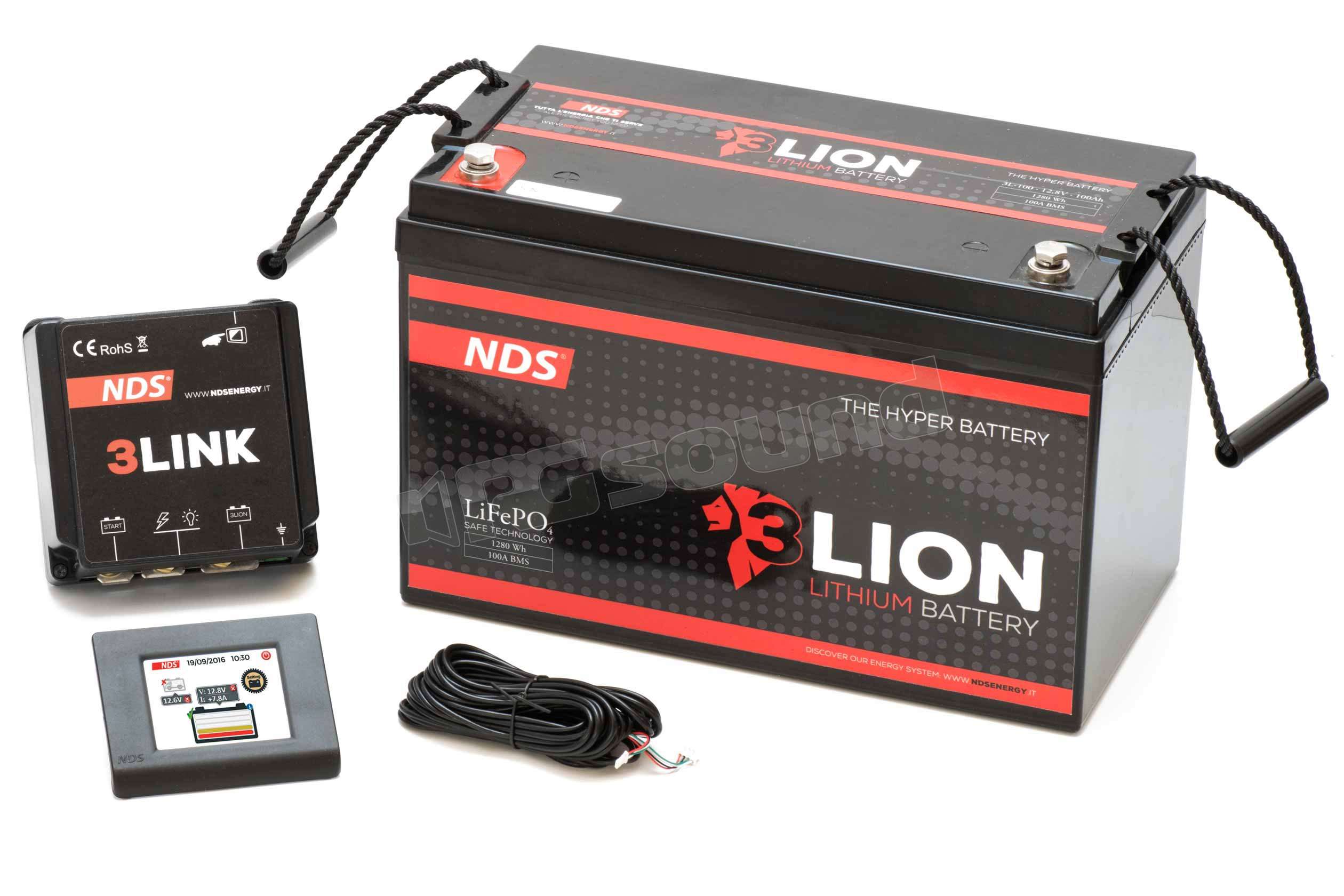 NDS Energy 3L-80 3LION – Batteria al litio 12V-80Ah con BMS da 80A +