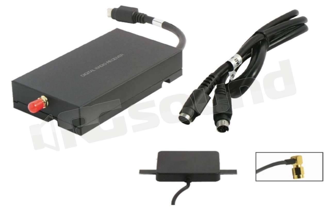 Adattatore DAB/DAB+ Per Autoradio Android – Ricevitore Digitale Con Antenna SMA, Antenna A Vetro E USB 2.0 Per Radio Chiare