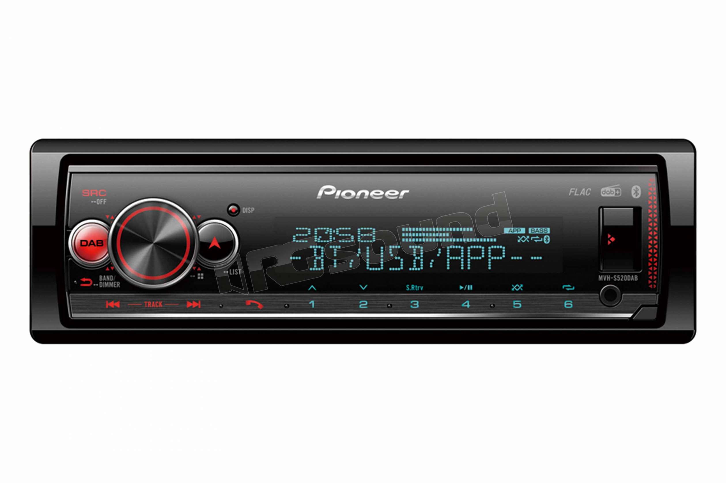 Pioneer MVH-S520DAB mechaless, DAB+, Bluetooth, USB, Spotify, Pioneer