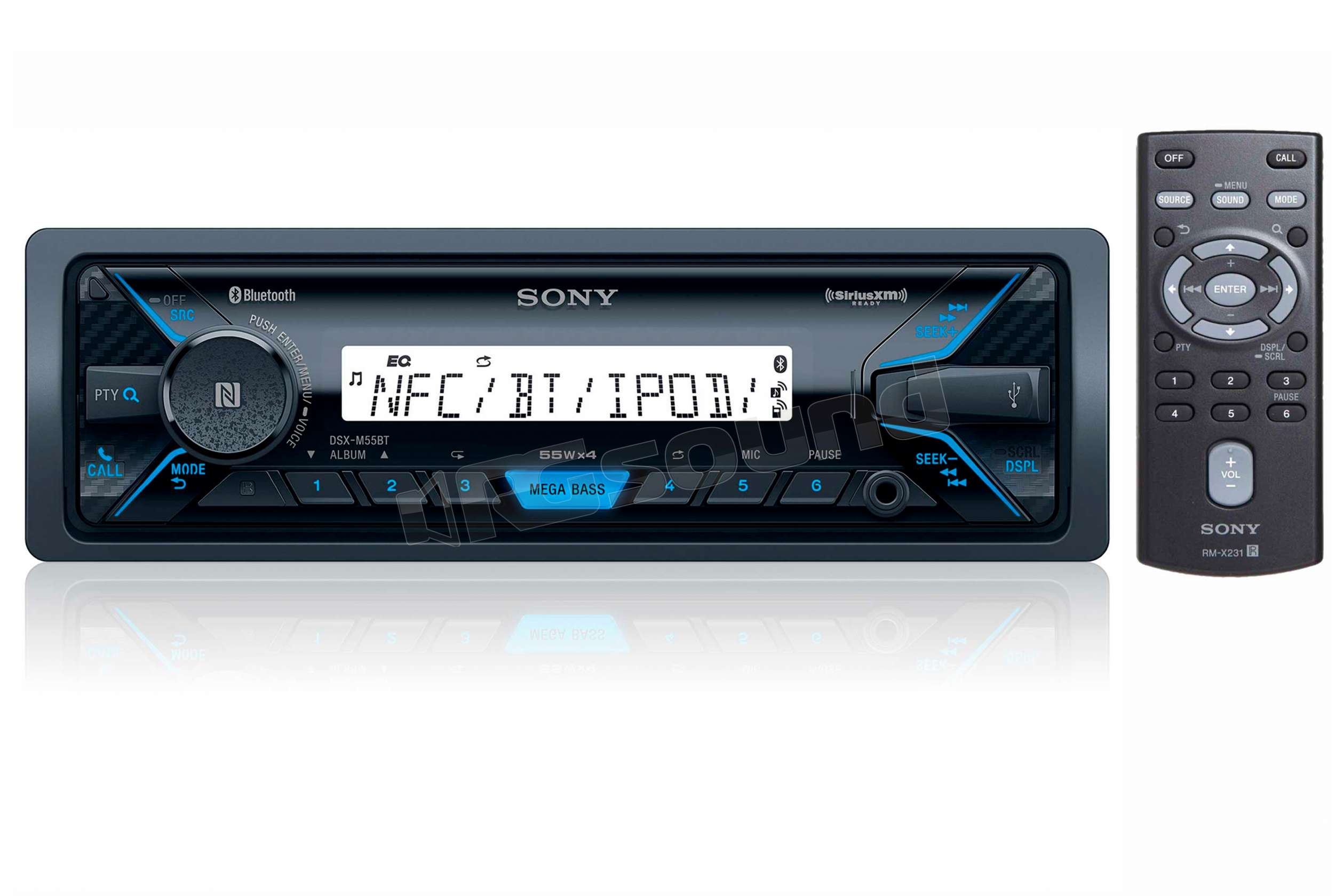 Sony DSX-M55BT autoradio nautica con Bluetooth, USB e telecomando