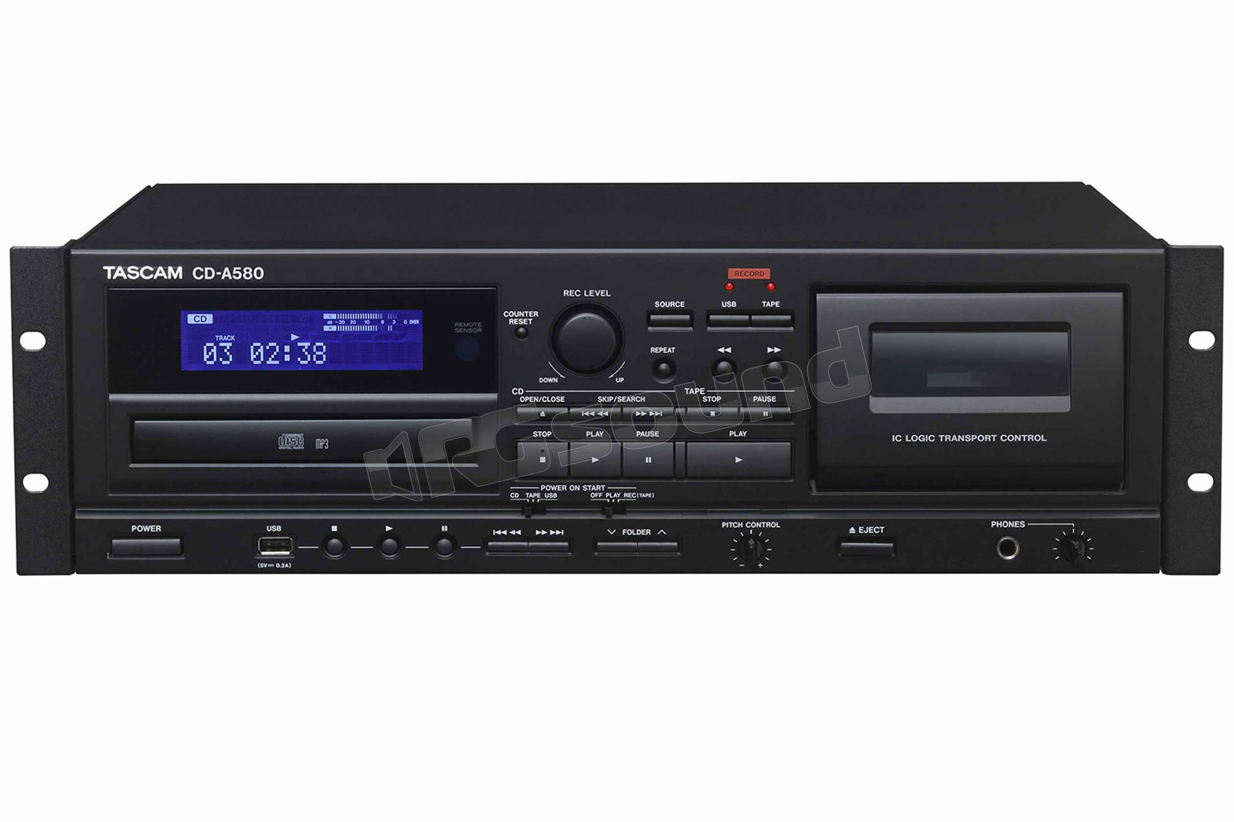 TASCAM CD-A580 lettore CD, cassette, USB e FLASH