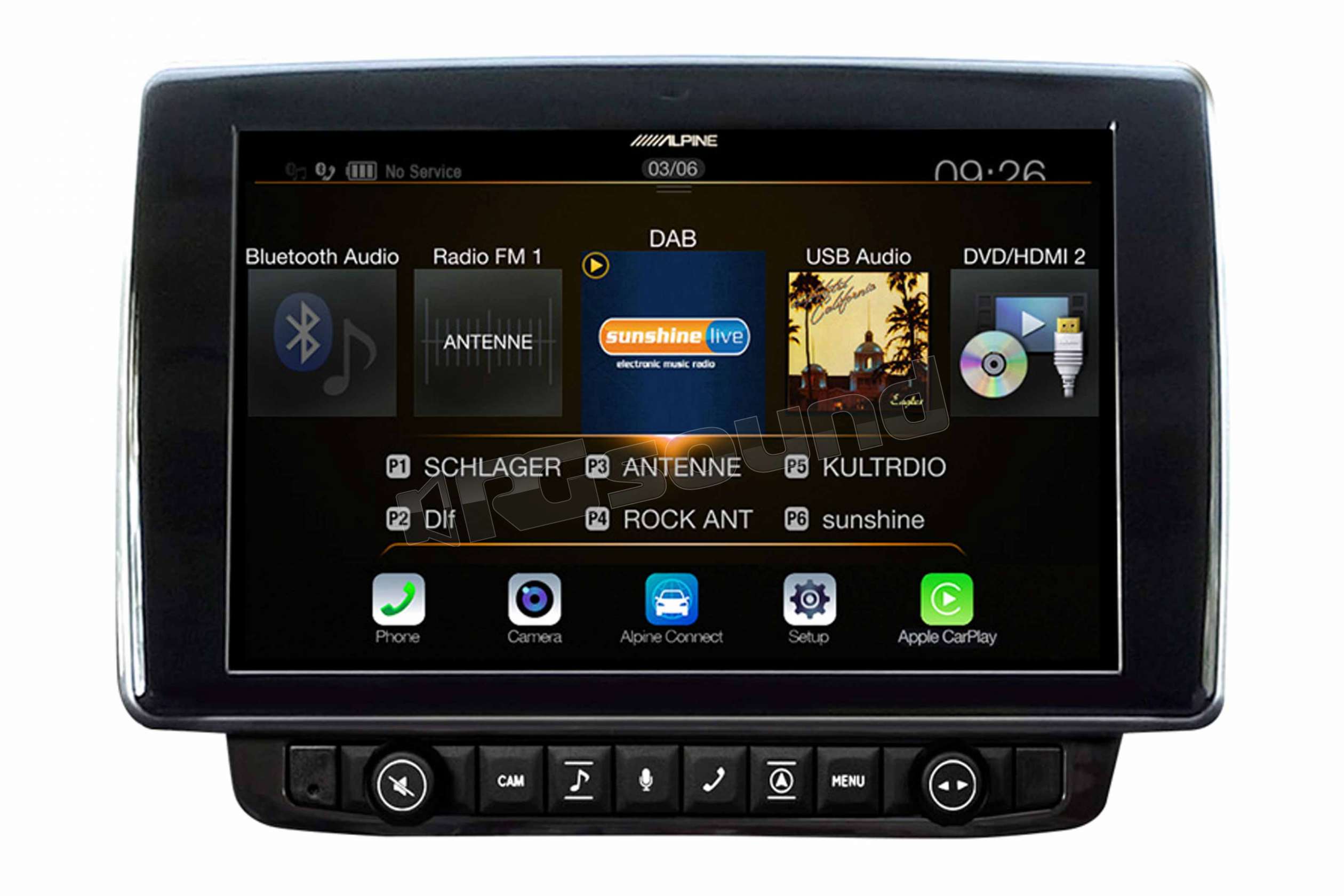 Alpine X903DDU monitor 9'' con navigazione Apple CarPlay e Android Au