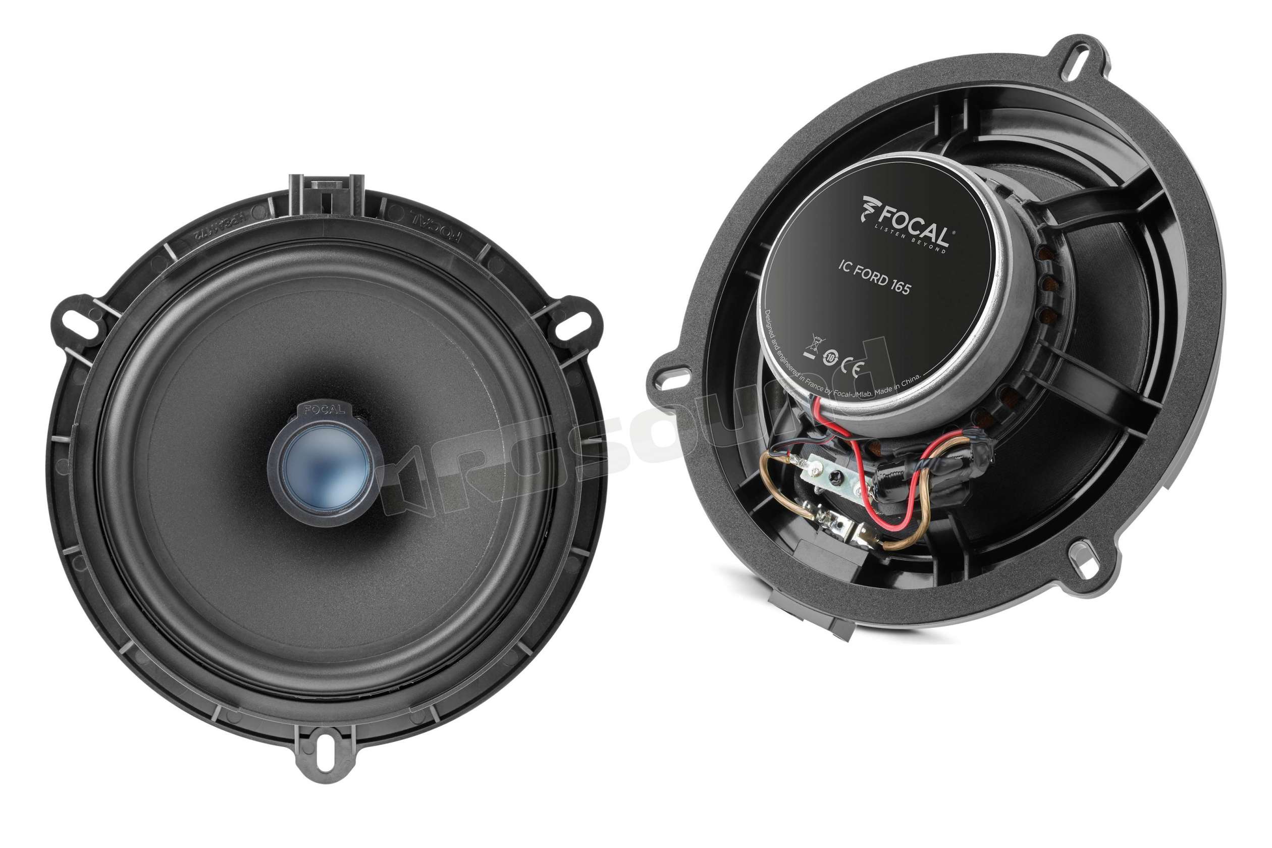 Kit 2 Altoparlanti Coassiali Focal Auditor ACX165S 16,5 Cm 2 Vie, 55W RMS, 4 Ohm, Con Griglie E Sticker