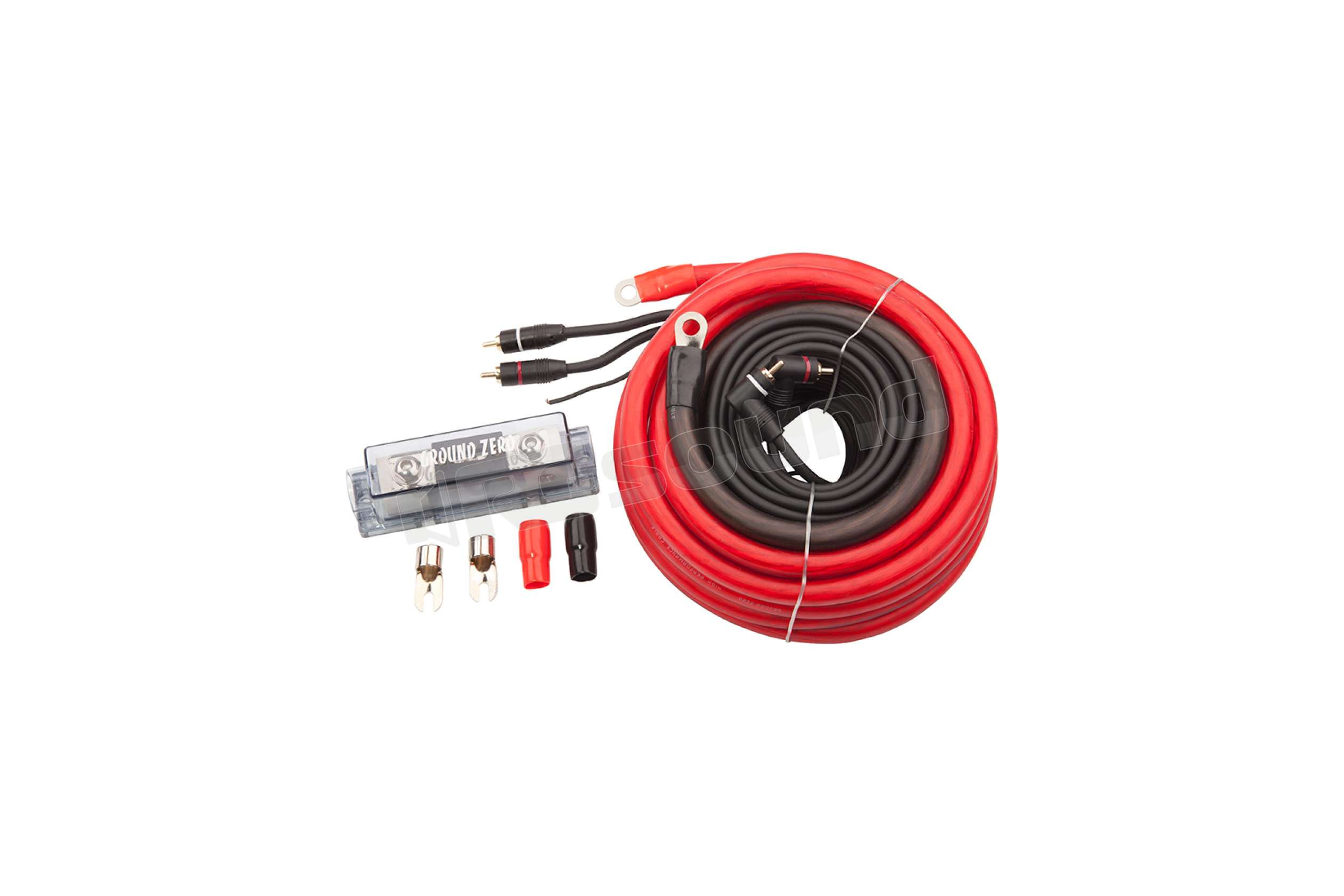 Kit Câblage Audio Puissance 35mm² – Câble CCA 2 AWG, Porte-fusible ANL 200A, Câble RCA Blindé 5m – Pour Installation Ampli Auto - 2