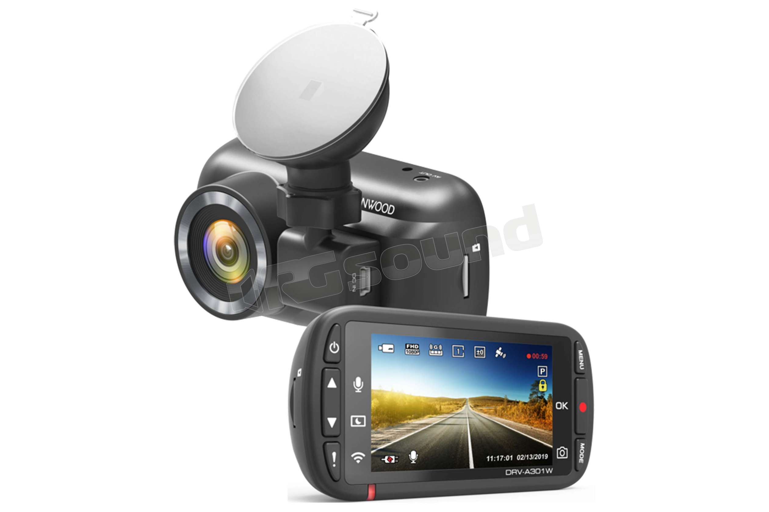 Kenwood DRVA301W Dash Cam Full HD GPS con Wireless LAN & App Link D