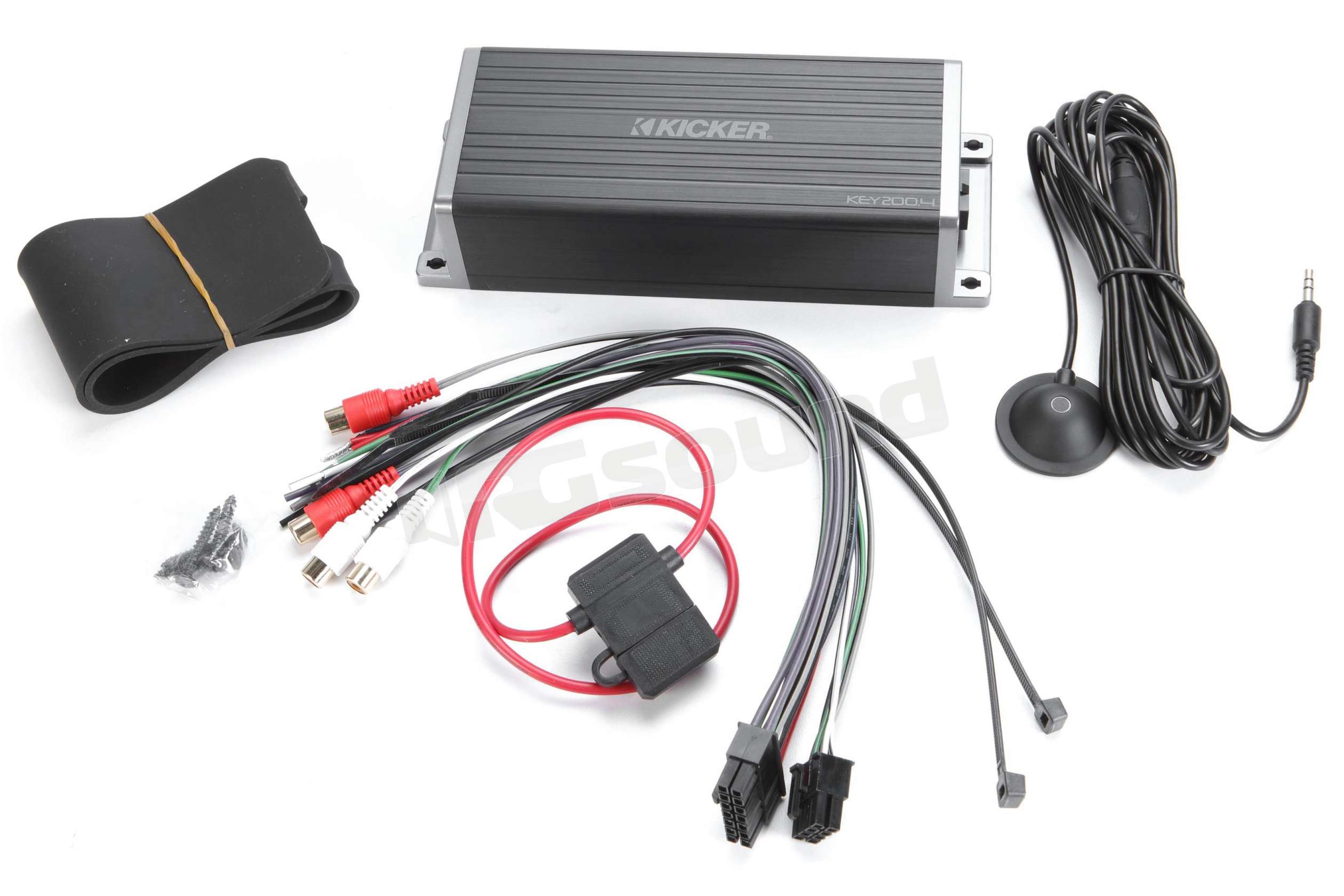 Kicker KEY200.4PP amplificatore 4 canali con DSP e cablaggio KEYPPW i