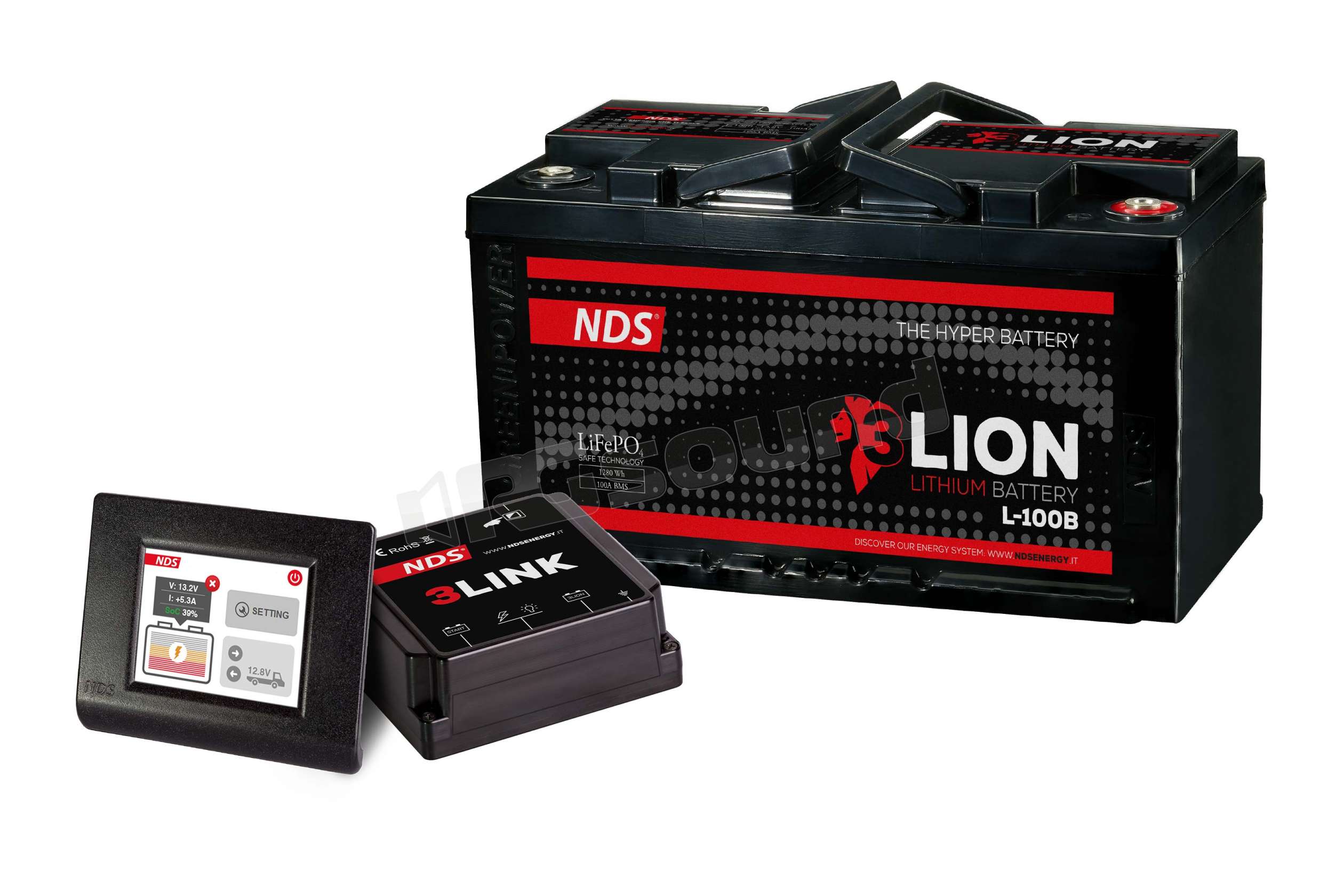 NDS Energy 3L100B 3LION BATTERIA AL LITIO 12V100Ah con BMS da 10