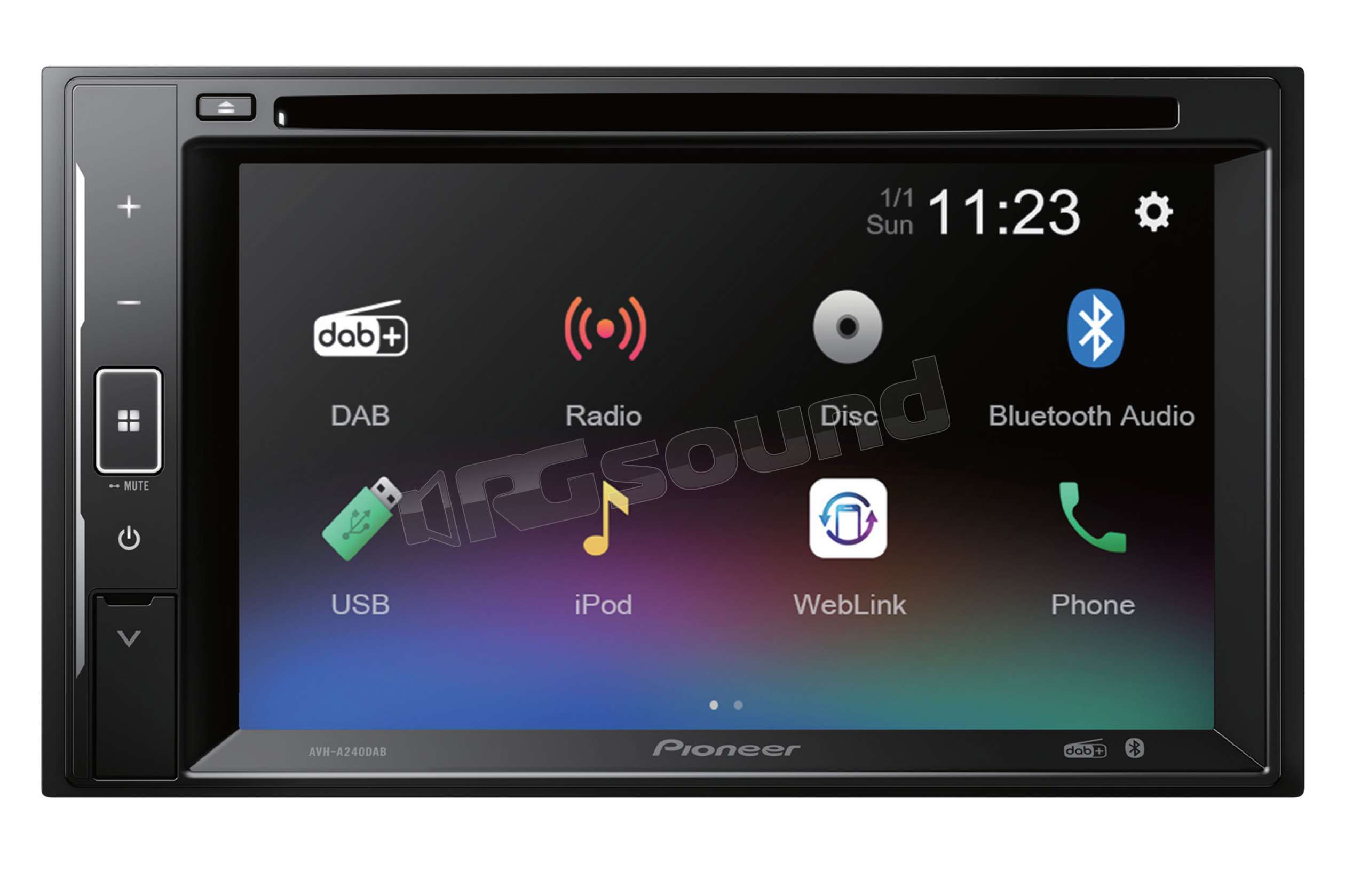 Lettore multimediale con radio FM, schede USB/SD, Bluetooth microfono