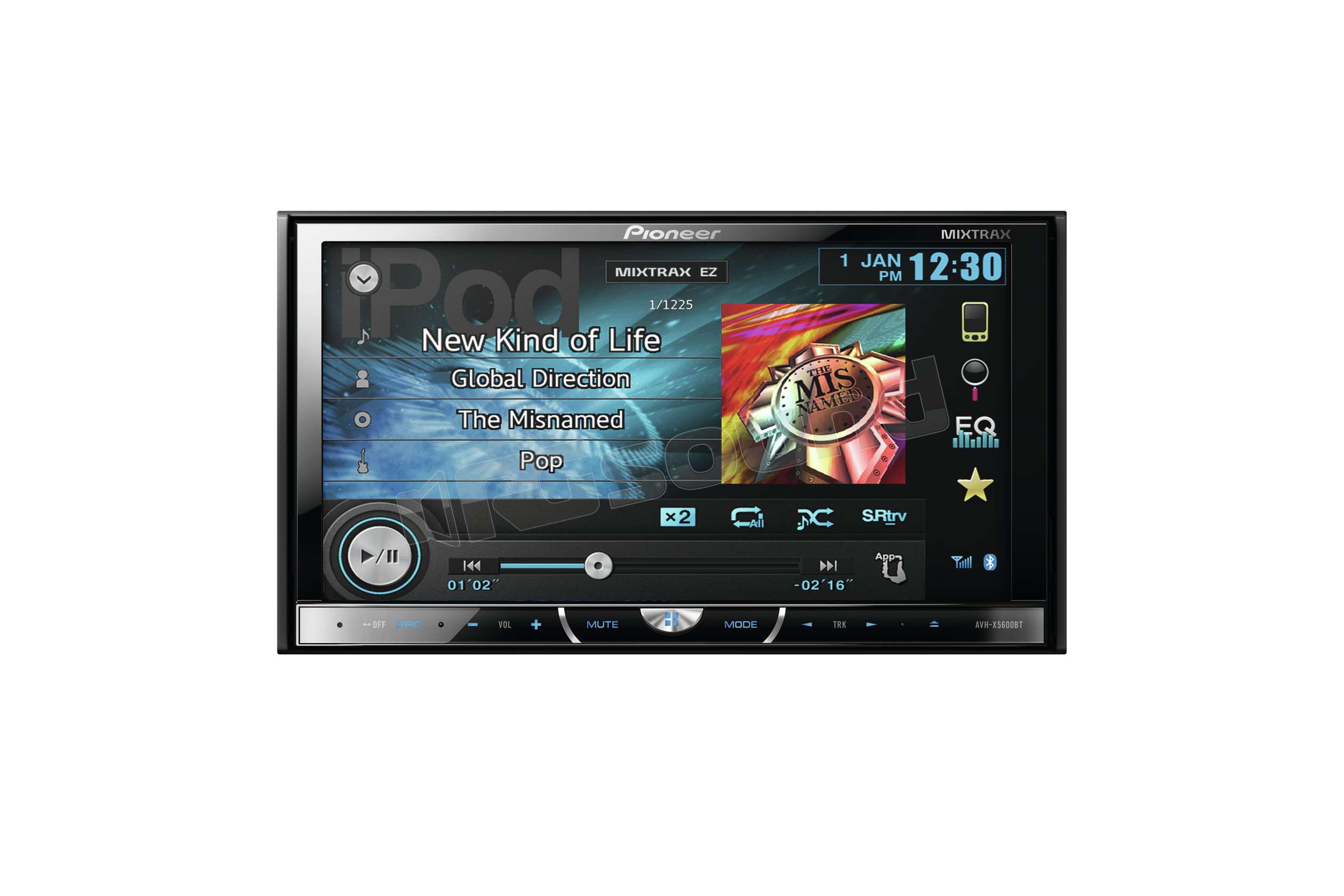 Pioneer AVHX5600BT Monitor auto 1 e 2 Din Car multimedia Monitor