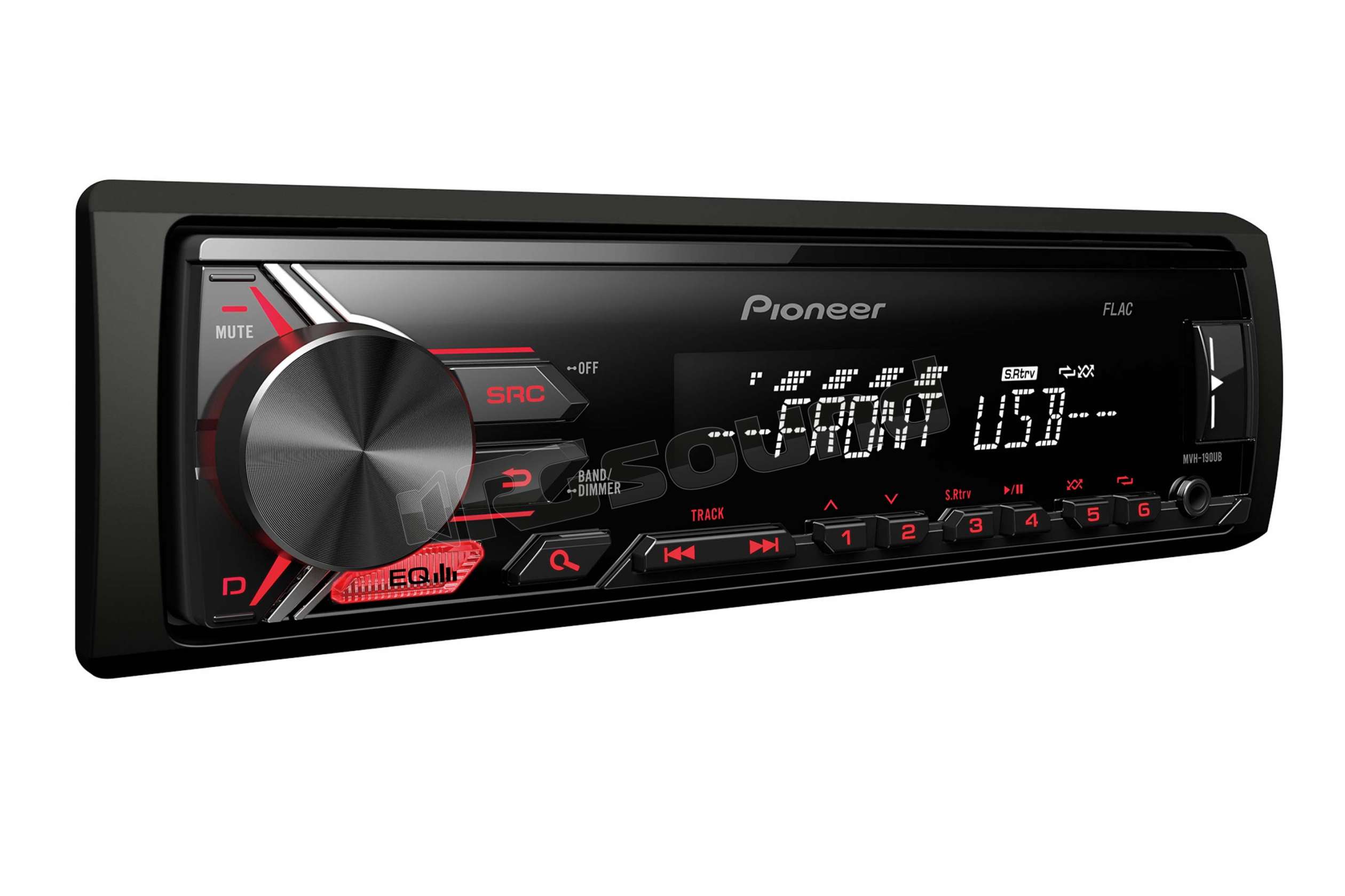 Pioneer MVH-190UB USB aux-in illuminazione rossa | Autoradio 1 din e 2