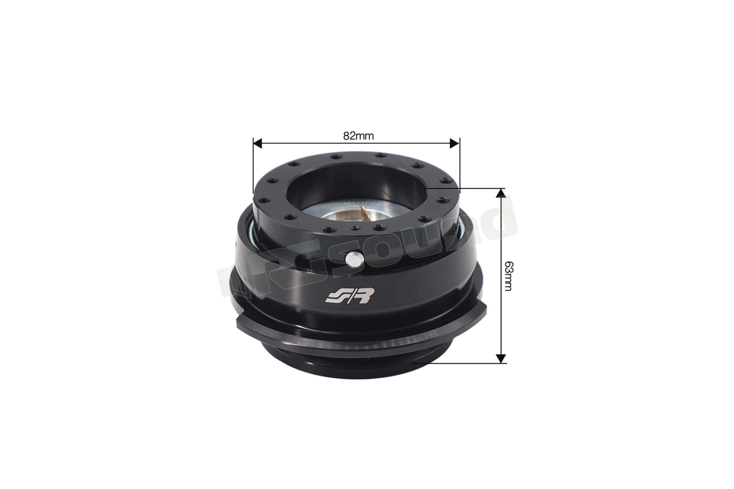 Distanziale Universale Per Volante Simoni Racing QR/2 - In Alluminio Nero CNC, Per Sgancio Rapido