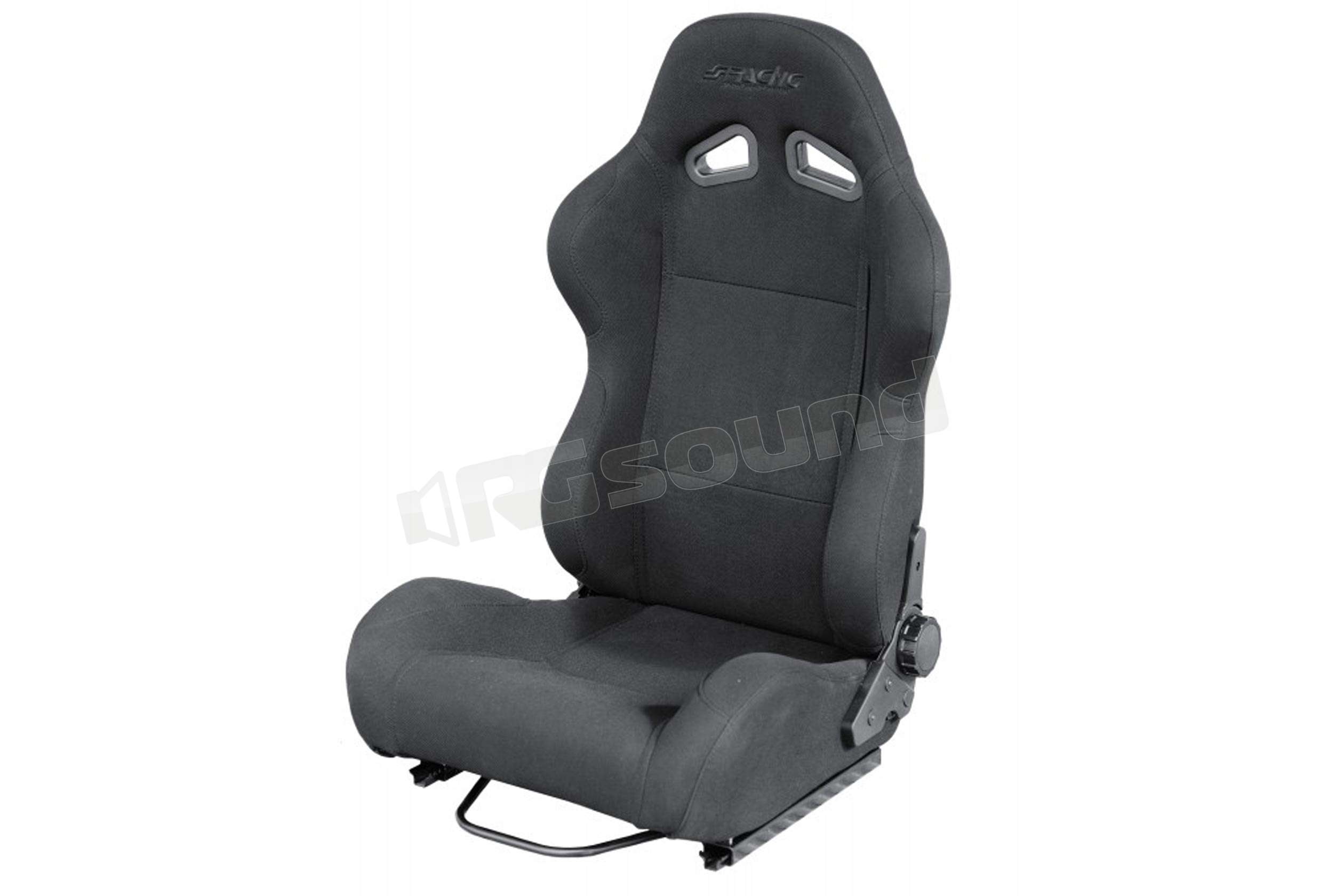 Simoni Racing SRS/1N Sedile Sportivo Jenson Reclinabile E Ribaltabile - Tessuto Jacquard Nero, Universale Con Slitte, Per Auto Da Giorno E Track Day