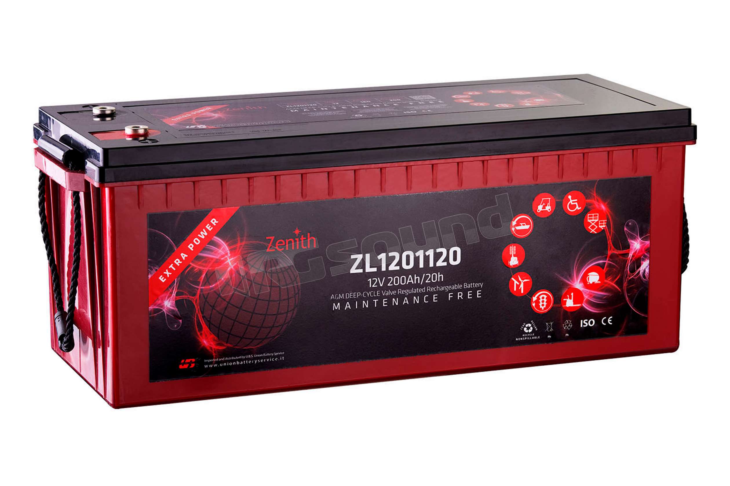 Zenith ZL1201120 batterie DeepCycle 12v 200Ah Batterie per avviamen