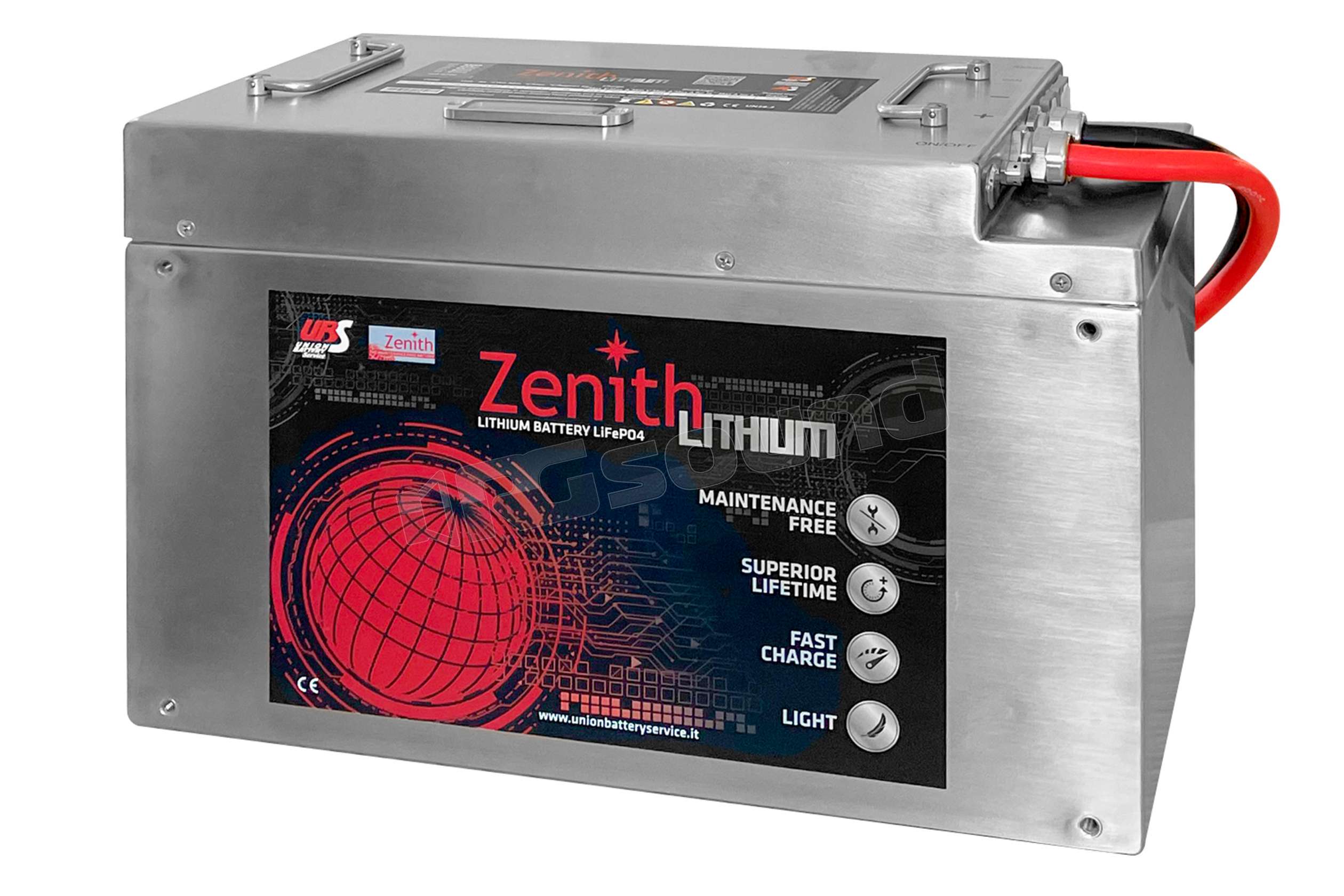 Zenith ZLI036065.INOX Batteria al litio 38.4 V, 100 Ah Batterie per