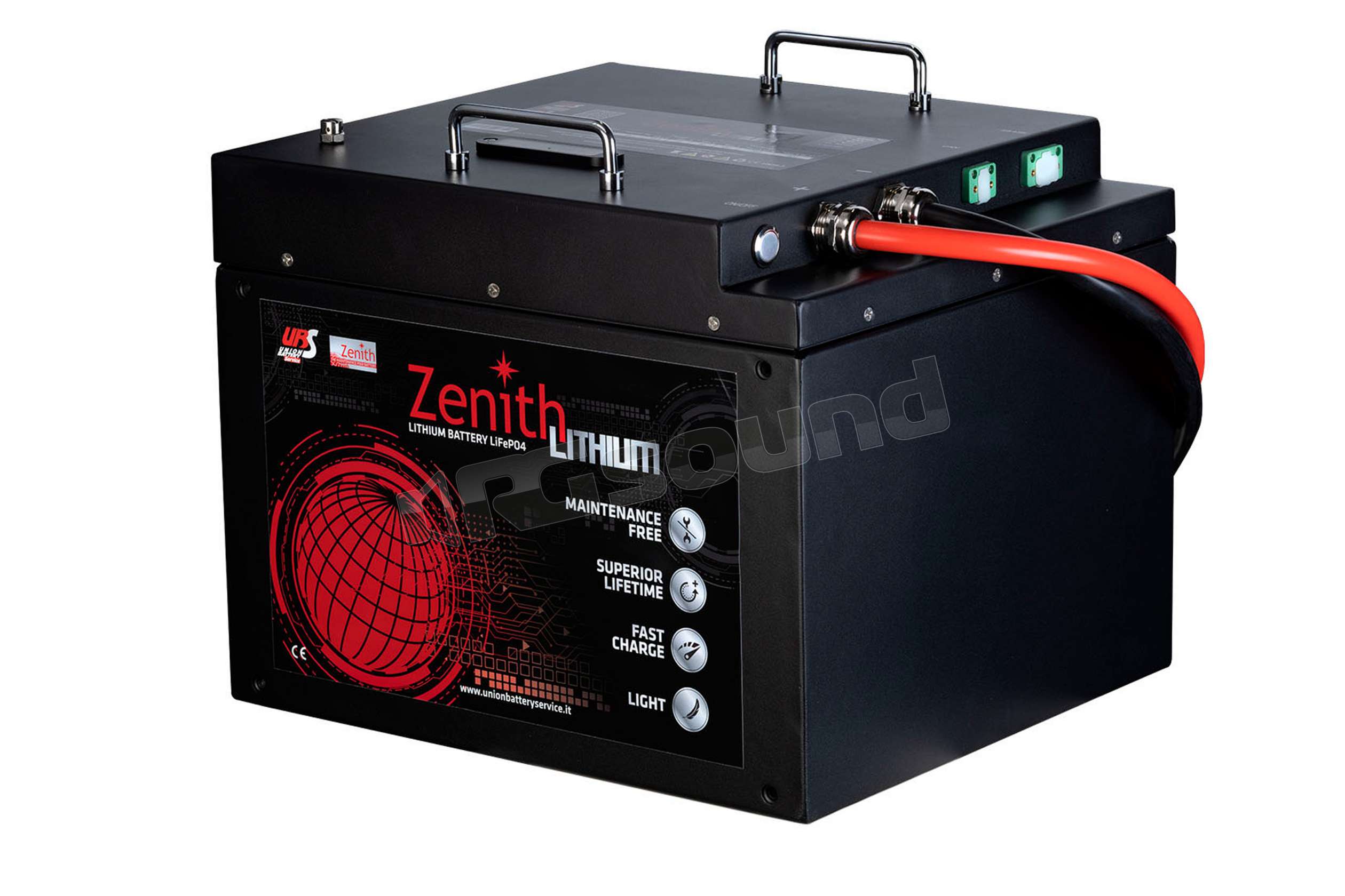 Zenith ZLI048060 Batteria al litio 25.6 V, 100 Ah Batterie per avvia