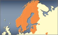 AV Map Mappa Danimarca Norvegia Svezia Finlandia Lettonia Lituania Estonia Russia per geosat 5
