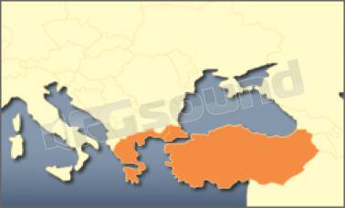 AV Map Mappa Grecia e Turchia per Geosat 6, Geosat 5, Geosat 4/2C e Geosat 2, Motivo