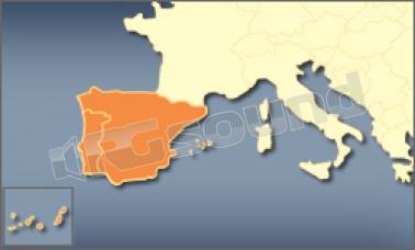 AV Map Mappa Penisola Iberica per Geosat 6, Geosat 5, Geosat 4/2C e Geosat 2, Motivo