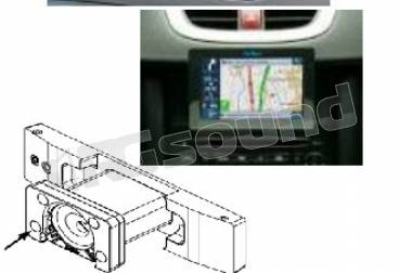 AV Map Staffa dedicata per vano DIN in car system (Peugeot 207, 307, Citroën C2 e C3) - UX0ME200AM