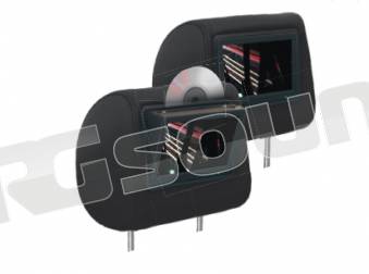 Digitaldynamic KIT HS-70/B - coppia poggiatesta con monitor e lettore DVD-DiVX-SD integrato - colore Beige