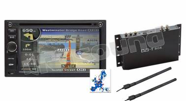 Macrom M-DVD5561R + mappa M-NV10I61 + DVB M-TVT300D + coppia antenne M-ATD20