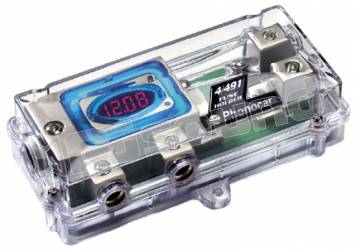 Phonocar 4/491 Portafusibile 2vie con volmetro