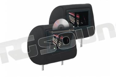 Digitaldynamic KIT HS-70/G - coppia poggiatesta con monitor e lettore DVD-DiVX-SD integrato - colore Grigio
