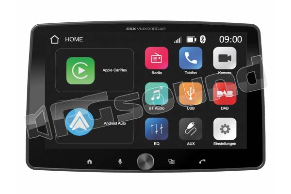 VMX900DAB Monitor multiangolare touchscreen 9",  Apple CarPlay e Android Auto wireless